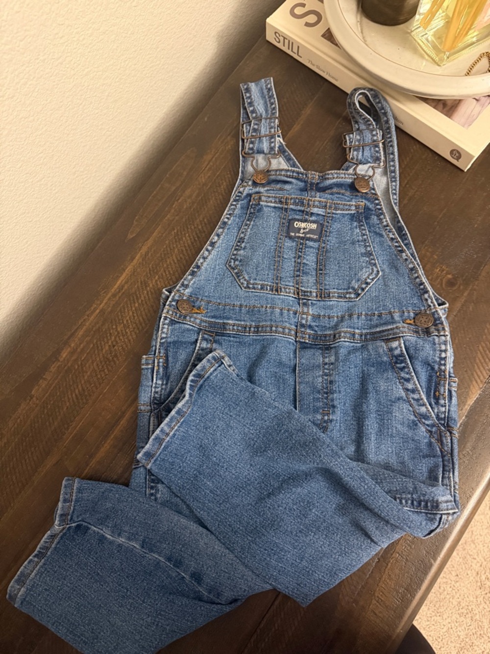 OshKosh B'gosh Classic Blue Denim Overalls with Bib Pocket